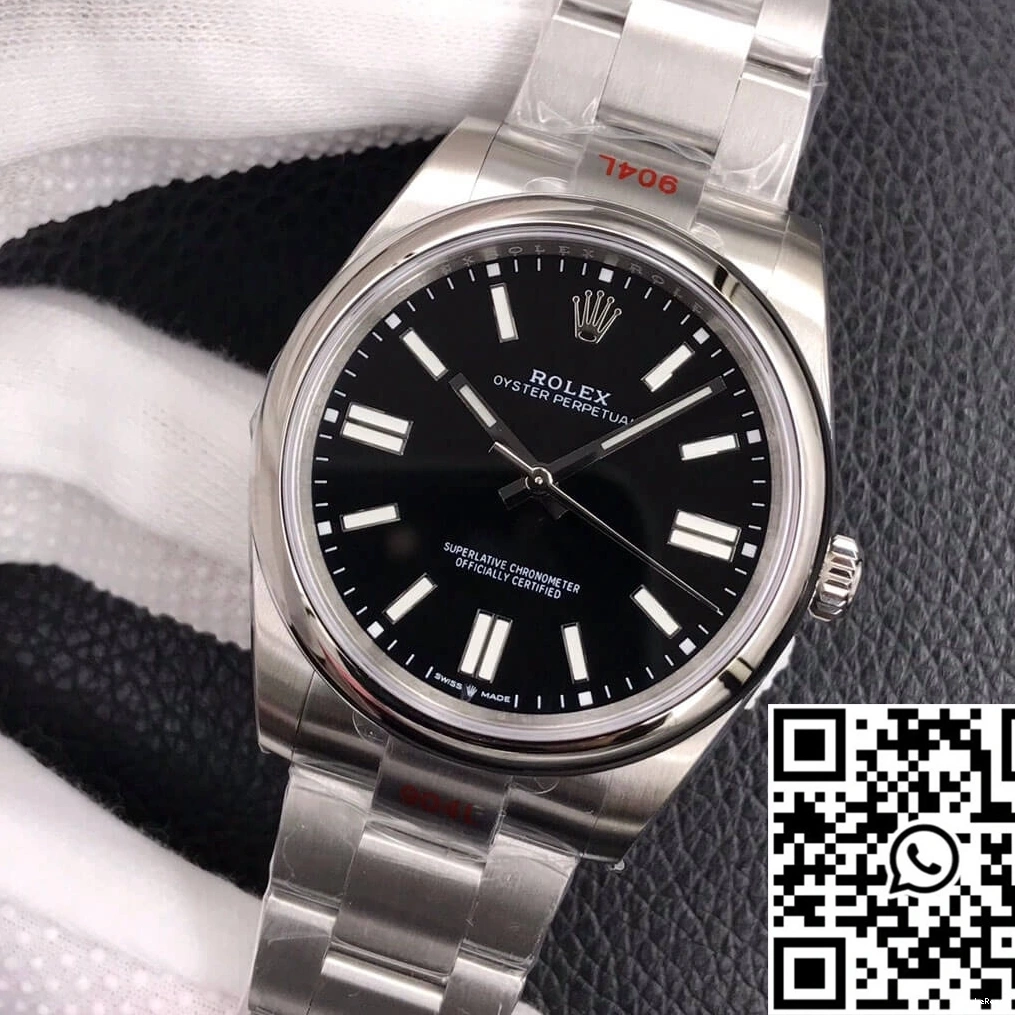 Dial M124300-0002 Rolex Black Perpetual 41MM EW Oyster Factory 0801